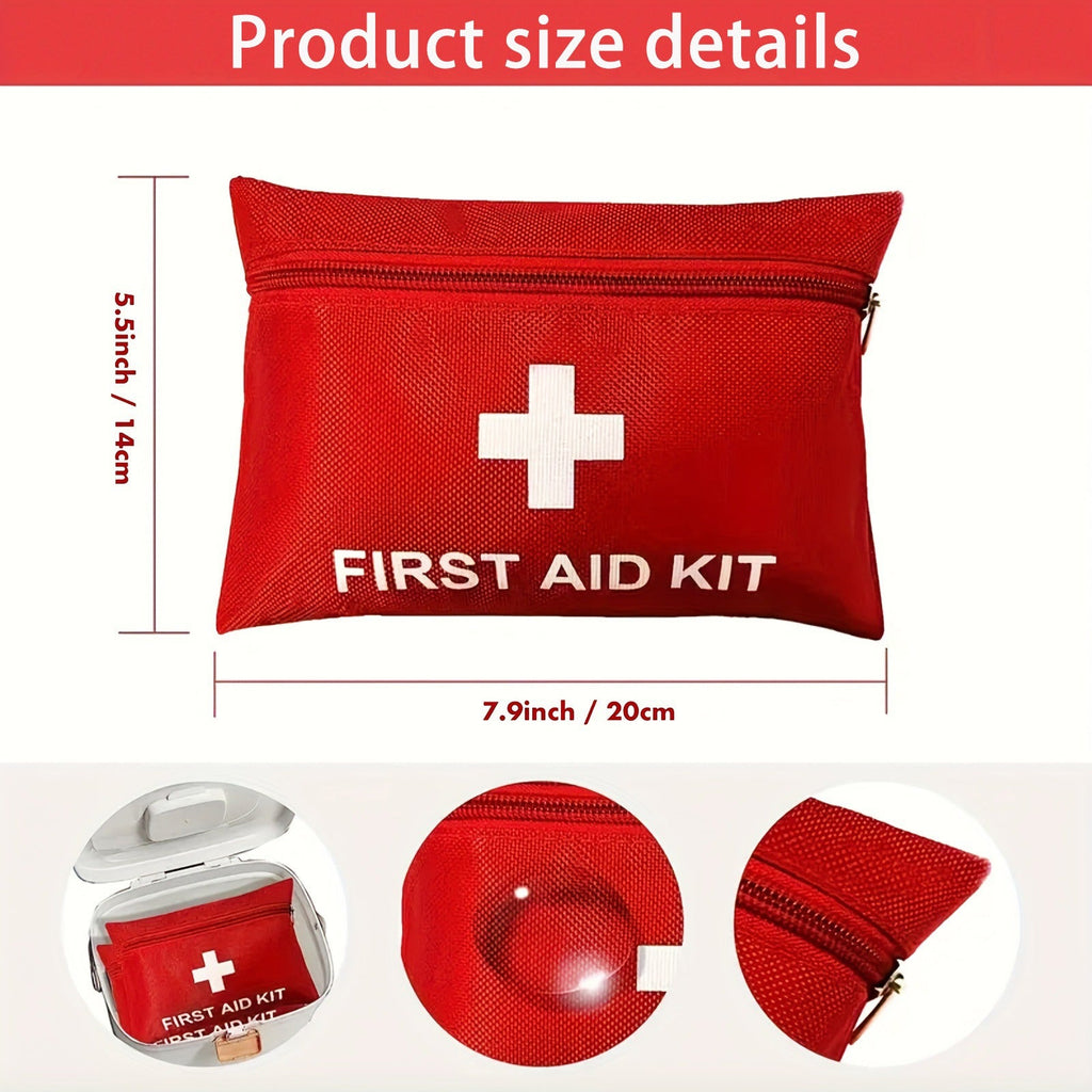 First Aid Bag 16-Pack | Empty Water-Resistant Nylon Pouch with Full-Open Zipper & Cross Symbol, Lightweight Travel-friendly Medical Bag for Home, Car, Office - product image 4