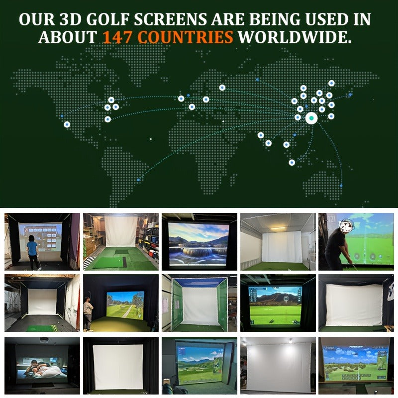 Ultra-Quiet 3D Golf Simulator Projector Screen, Wear-Resistant, Indoor Golf Training, 3 Sizes | Golf Impact Screen 4K UHD - product image 6