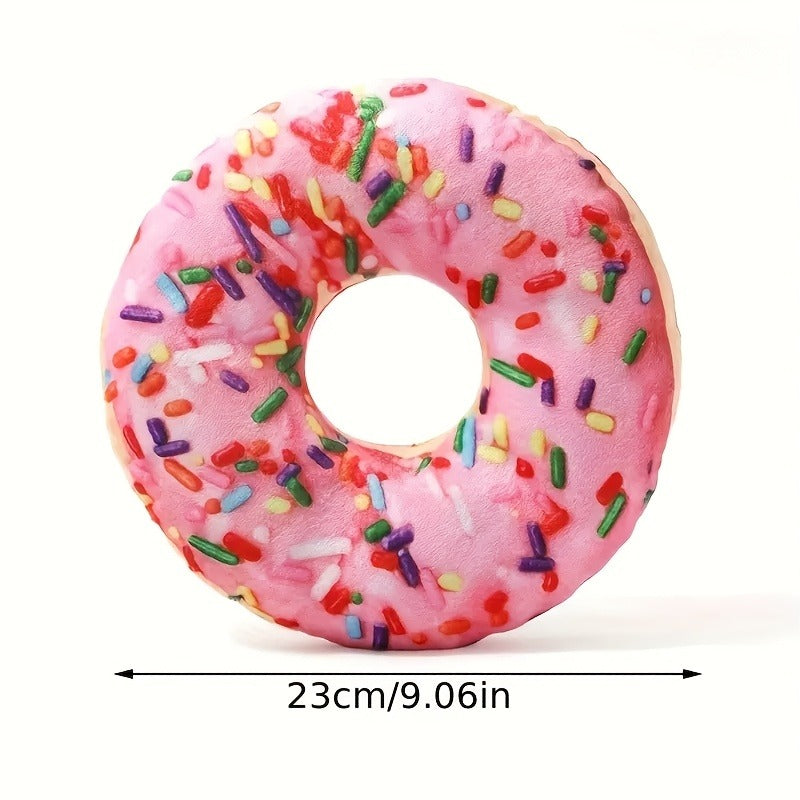 Plush Pepperoni Pizza & Donut Chew Toy for Dogs, Durable Soft Interactive Toy for All Breeds, Fun Food-Shaped Squeaky Dog Gift for Puppies & Adult Dogs - product image 8