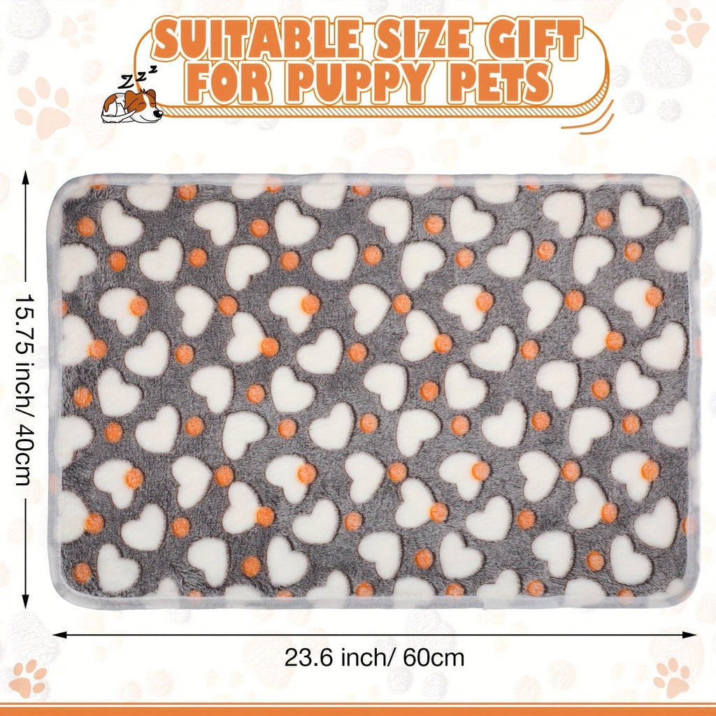 Pet Blanket Fleece 18 Pack Soft Warm Sleep Mat 23x16 Inch – Small Animal Blanket Bulk Set – Cute Paw Bone Star Heart Print Fluffy Bed Blanket for Dogs Cats - product image 3
