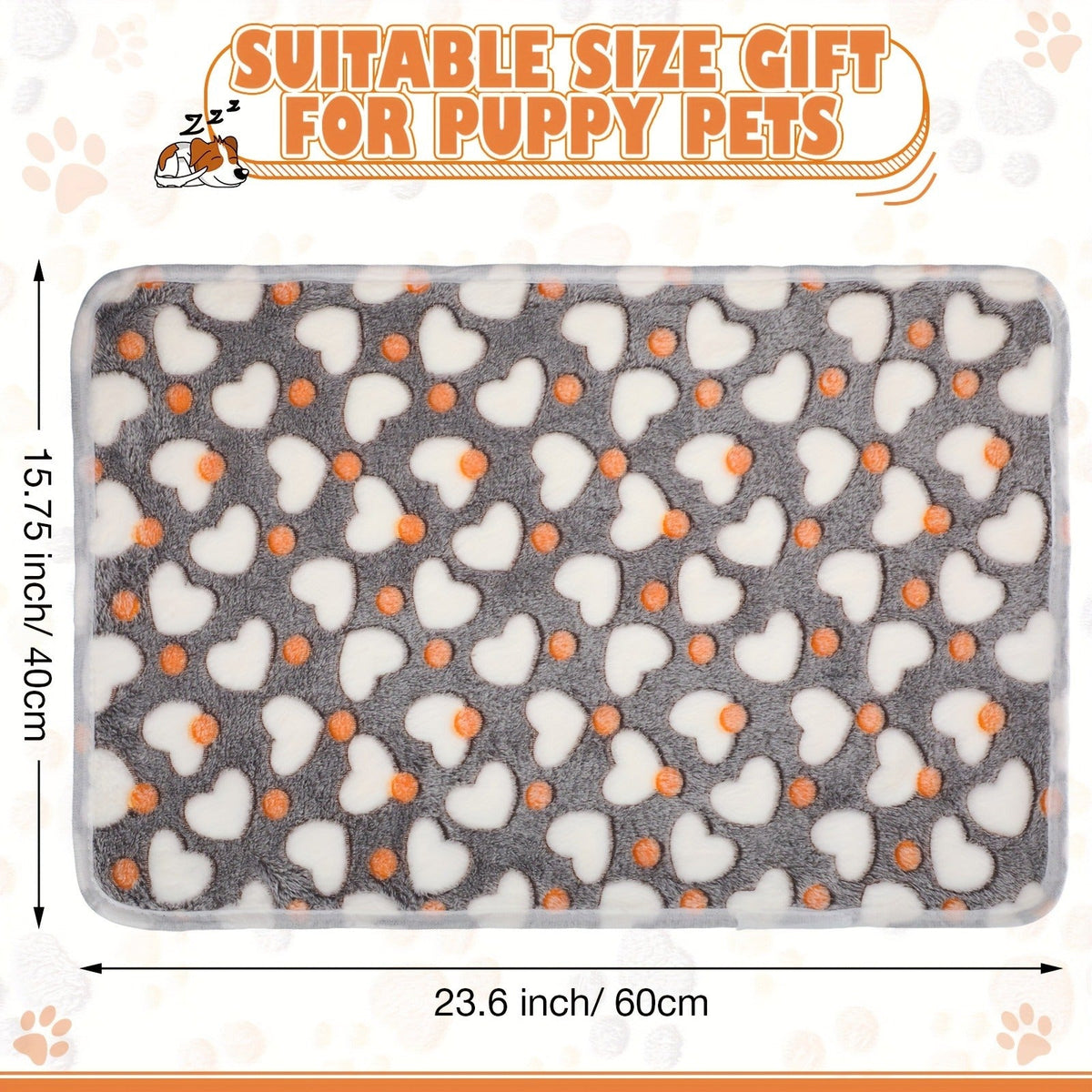 Pet Blanket Fleece 18 Pack Soft Warm Sleep Mat 23x16 Inch – Small Animal Blanket Bulk Set – Cute Paw Bone Star Heart Print Fluffy Bed Blanket for Dogs Cats - product image 3
