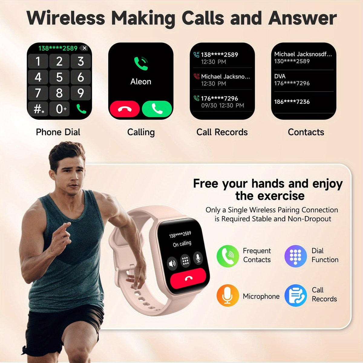 1.95" TFT Display, Built-in Alexa, 100+ Fitness Modes, Heart Rate Monitor, Men & Women – Smart Watch Fitness Tracker