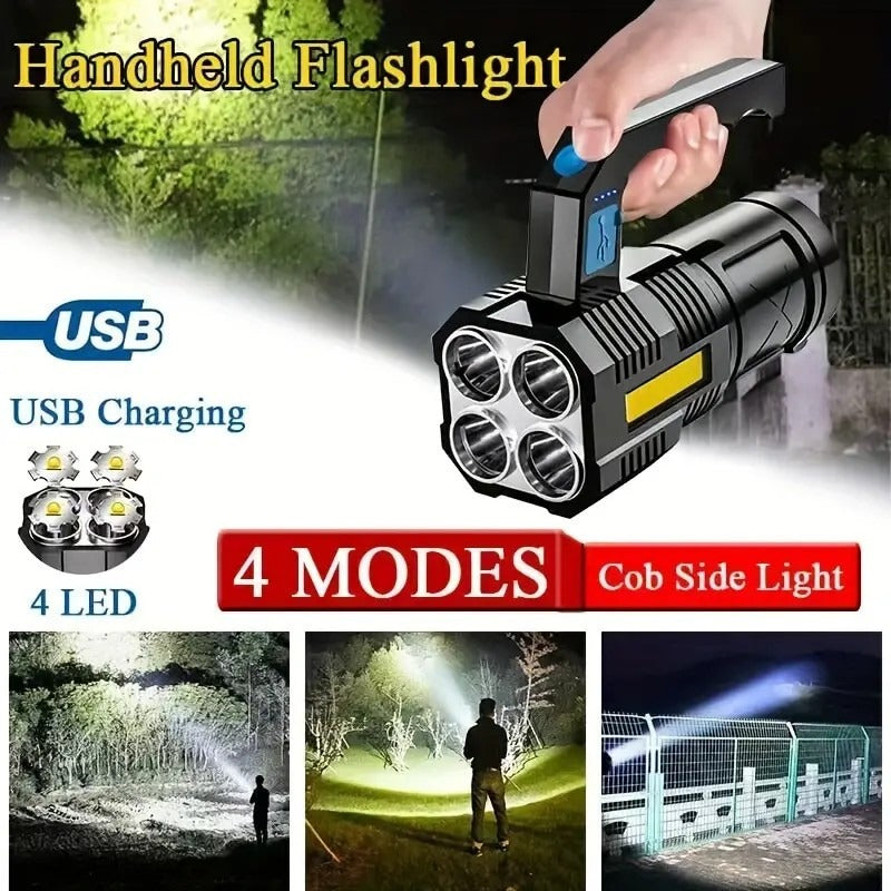 XHP90 Tactical Flashlight 2 Pack 300 Lumen 4 Modes USB Rechargeable 18650 Camping Light with Battery Display 200m Beam - product image 3
