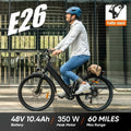 350W Motor, 48V 10.4Ah Battery, 60-Mile Range, Dual Shock Absorbers & LCD Display – Electric Mountain Bike 26" - product image 4
