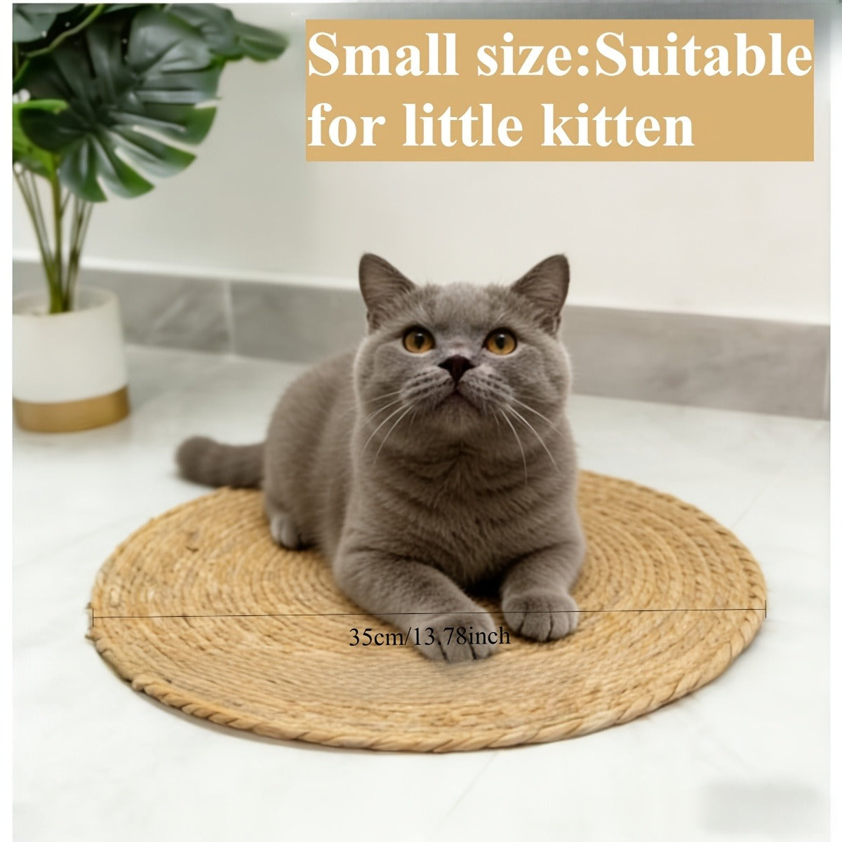 Universal Anti-Scratch Claw Cover for Cats & Dogs, Furniture Protector Pad for Sofa, Couch & Chair, 13.78" or 15.74" Square – Sisal Sofa Protector Cat Scratch - product image 3