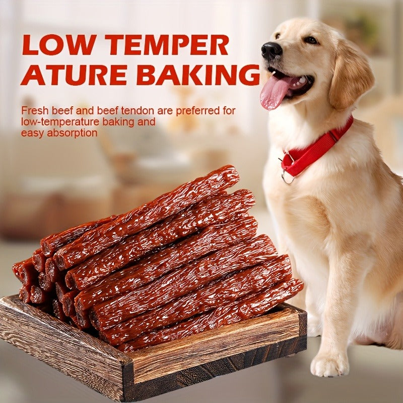 Beef Tendon Dog Chews | Natural Beef Strips Cubes & Diced Beef with Egg Yolk, High Protein Long-Lasting Dental Chews & Training Treats for Puppy Adult Dogs - product image