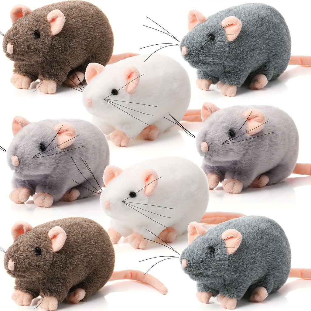 7 Inch Plush Mouse Toys for Cats, Cuddly Lifelike Mice Bulk Set in Mixed Colors – Realistic Fake Rat Cat Toys 8-Pack - product image 4