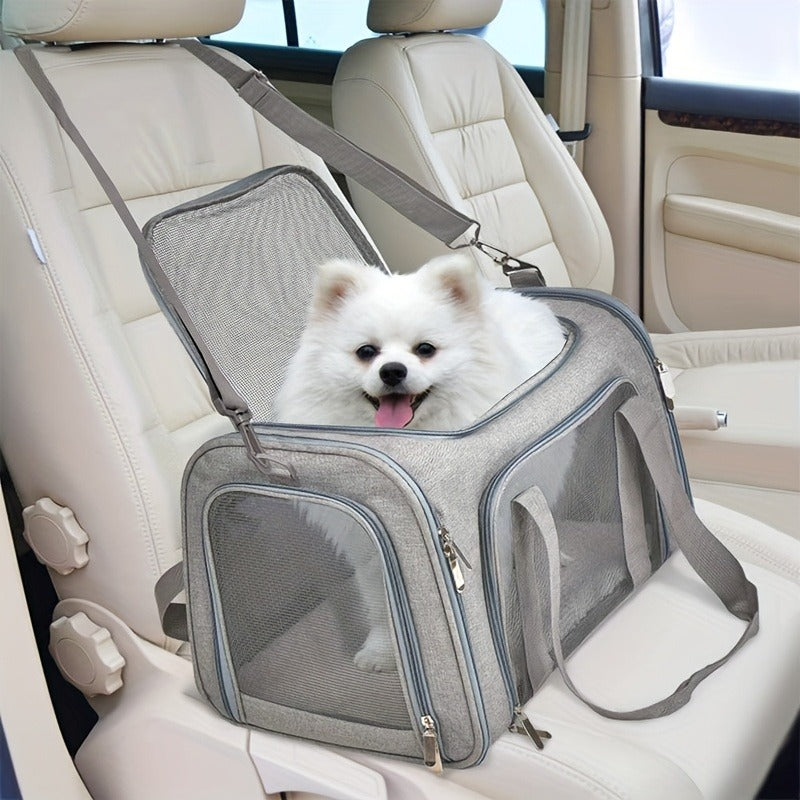 Large Soft-Sided Pet Crate & Travel Cage for Cats & Puppies Up to 25 lbs | Foldable Waterproof Carry-along Dog Cat Kennel Playpen, Lightweight Collapsible Pet - product image 3