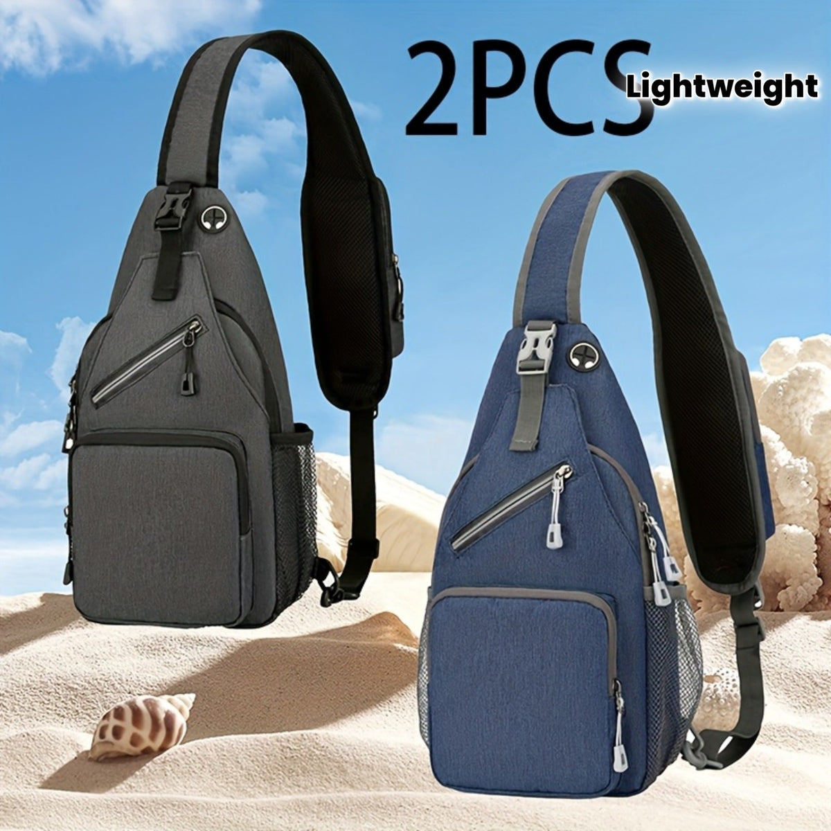 Crossbody Sling Backpack for Women Men | Featherlight Oxford Cloth Shoulder Chest Bag Daypack for Hiking Traveling Camping, Large Capacity Zipper Sling Bag - product image 5