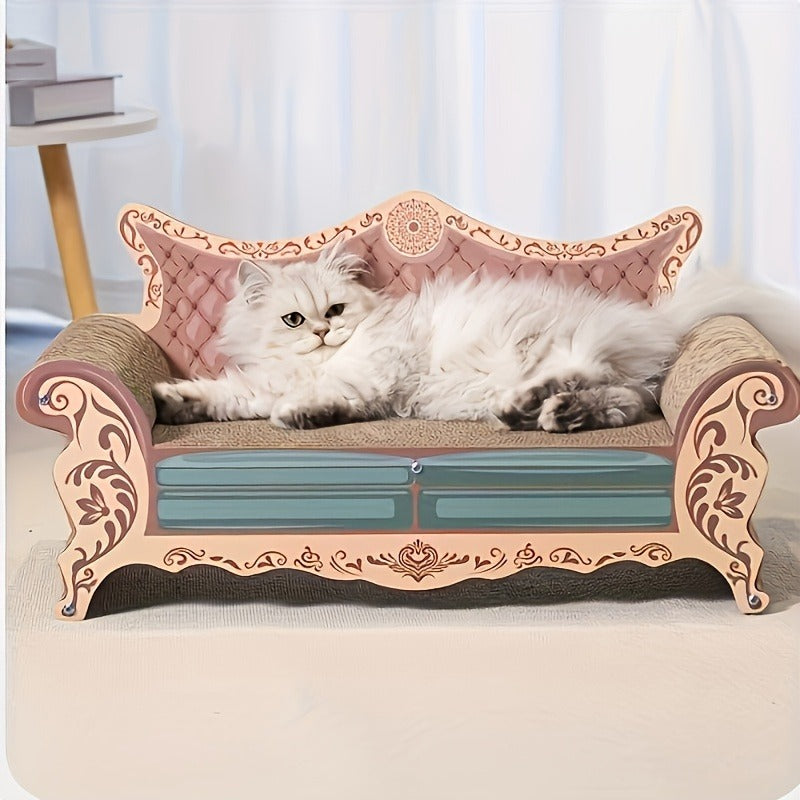 Cat Scratching Board Sofa – Chaise Longue Cat Bed with Anti-Scratch Protection – L-Shaped Vertical Scratcher, Wear-Resistant & Non-Shedding, Large Cat Furniture - product image 3