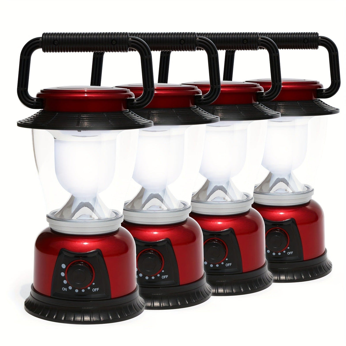 High Brightness Portable Camp Lights for Hiking, Fishing, Emergency Power Outage & Outdoor Adventures, Adjustable Brightness Tent Lantern Set – 4-Pack COB LED - product image 7