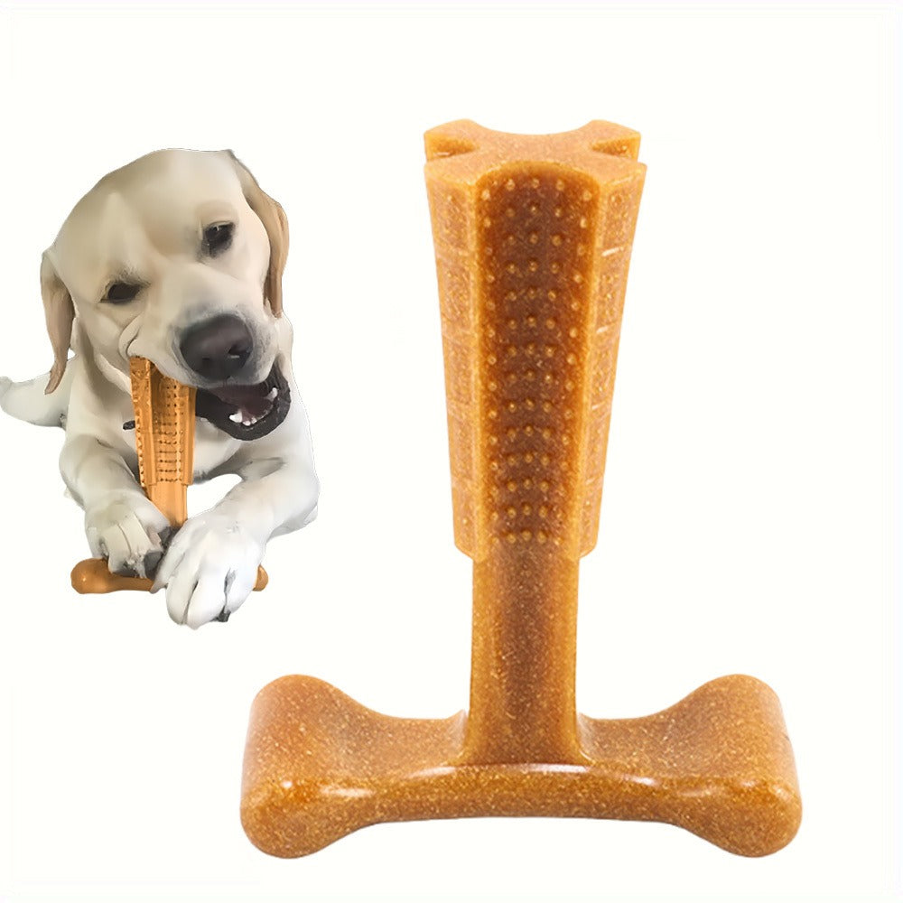 Dog Dental Chew Toy T-Shape with Textured Ridges & Ergonomic Grip | Non-Splintering Durable Chew Toy for Aggressive Chewers, Teething Puppies & Adult Dogs - product image