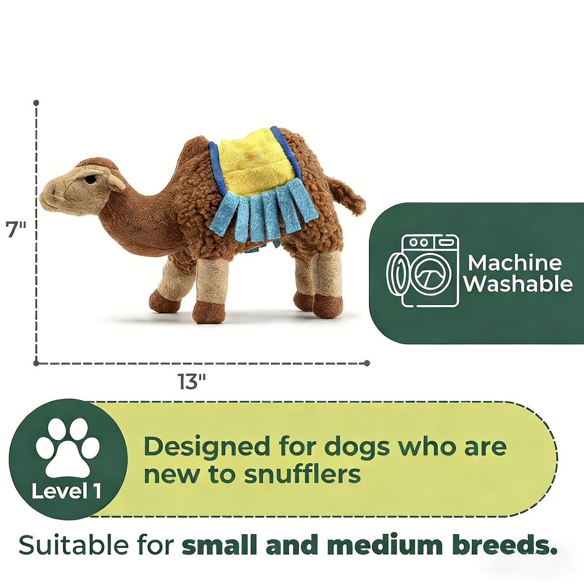 Squeaky Plush Dog Toy – Durable Camel Design Chew Toy for Aggressive Chewers, Washable Calming Interactive Plush Toy for Small Medium Large Dogs & Cats - product image 6