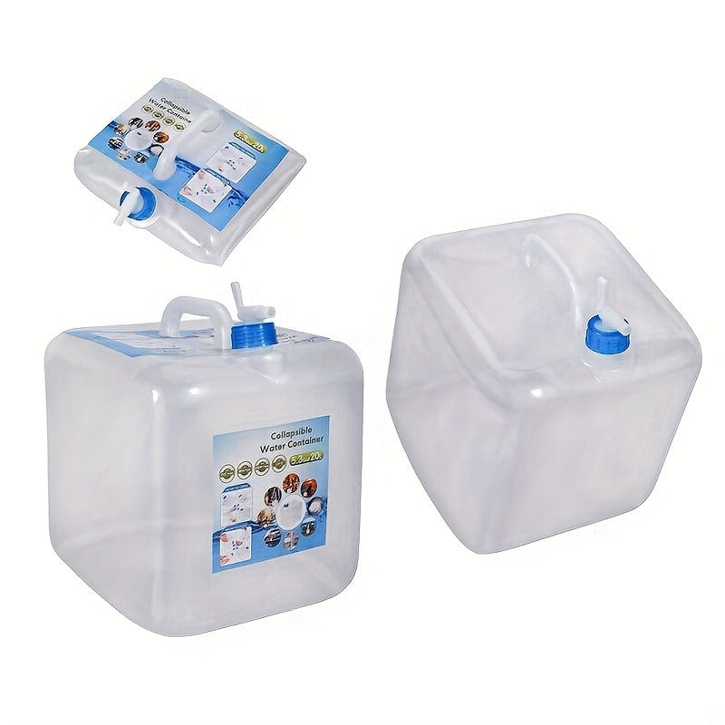 Foldable Water Storage Container 5.28 Gallon | Food-Grade BPA-Free Collapsible Water Jug with Spigot & Handle | Hiking | Leak-Proof Rectangular Design for Camping | Emergency Backup | Road Trips & Outdoor Use