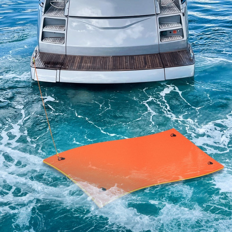 3-Layer Tear-Resistant Giant Lake Lily Pad, High-Visibility, Bungee Tether Included for Pool River Ocean Outdoor Water Recreation – Floating Water Mat 12x6ft
