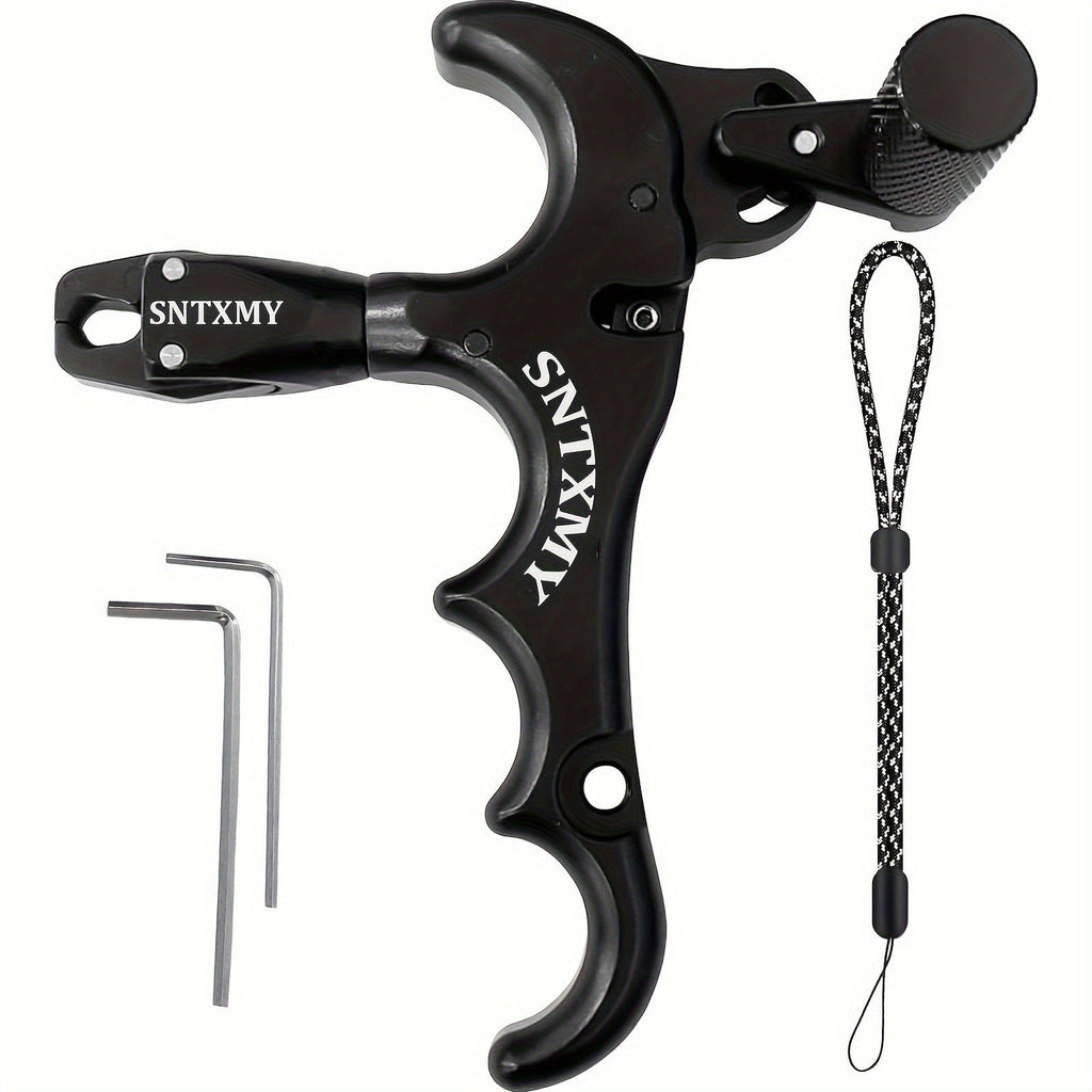 Archery Bow Release Aid for Compound Bow | 360° Rotating Aluminum Thumb Trigger Wrist Strap Release with Adjustable Sensitivity for Hunting & Target Shooting - product image 4