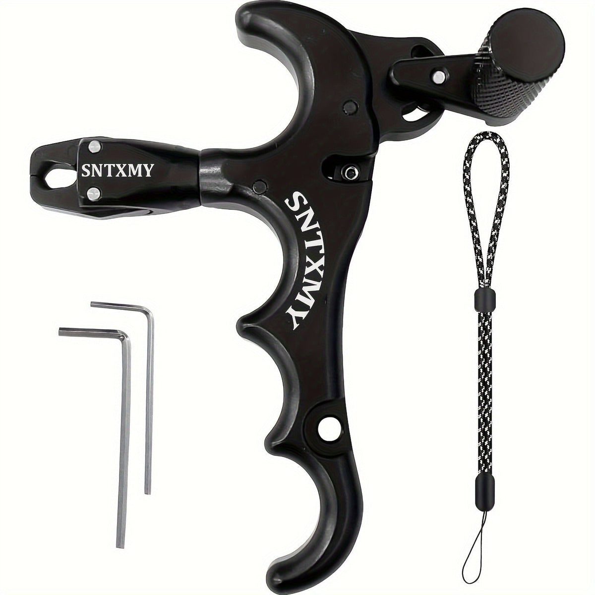 Archery Bow Release Aid for Compound Bow | 360° Rotating Aluminum Thumb Trigger Wrist Strap Release with Adjustable Sensitivity for Hunting & Target Shooting - product image 4