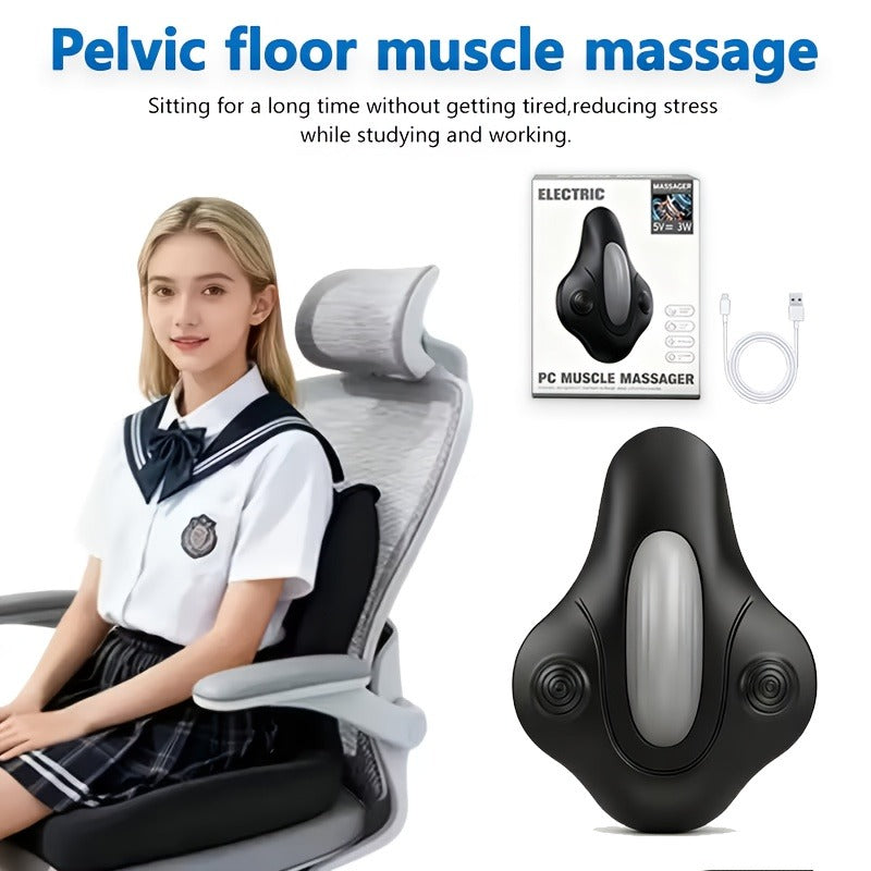 6 Vibration Modes, Wireless Rechargeable, Hip & Leg Muscle Training for Men Women, Home Gym Office Use | Pelvic Floor Trainer Electric Massage Cushion