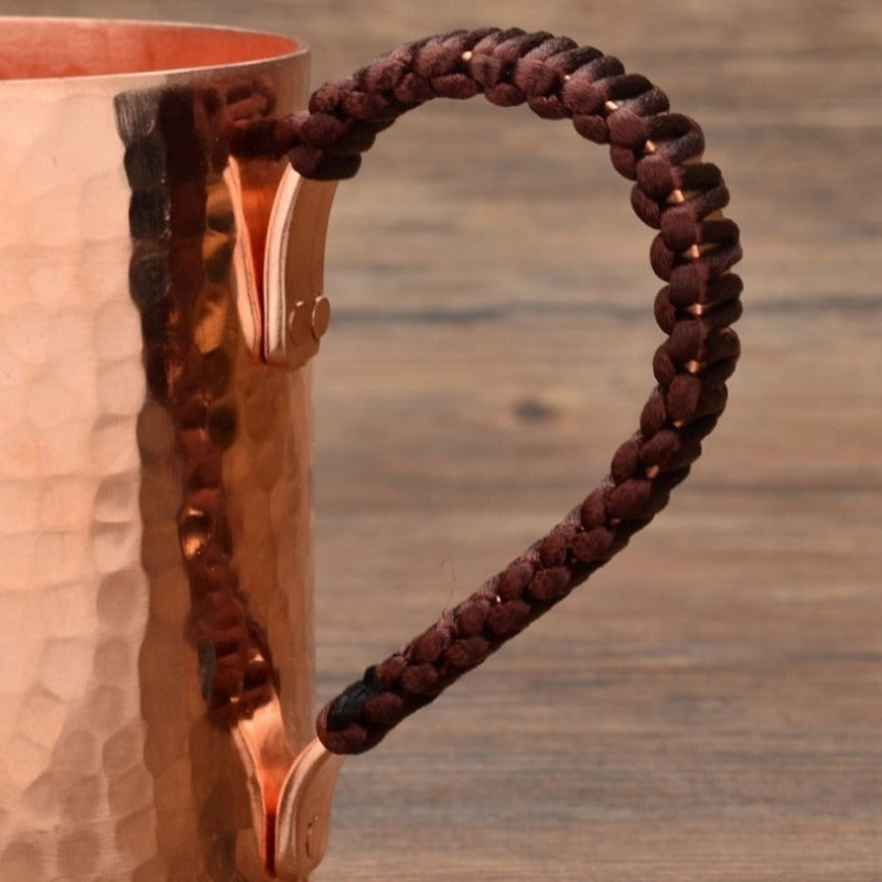 Moscow Mule Mug Hammered Copper 550ML – Heavy Gauge Traditional Cocktail Mug for Moscow Mule, Beer & Cold Drinks – 100% Handcrafted Pure Solid Brass Cup with Rose Gold Finish
