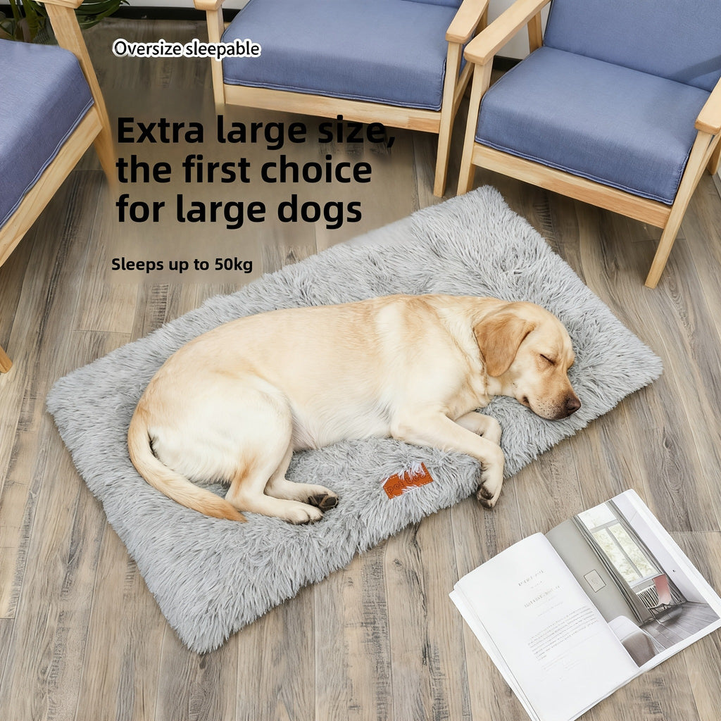 Fleece-Lined Dog Bed & Cat Mat | S, M, L, XL, XXL | Thickened Warm Washable Square Pet Bedding for All Breeds - product image 4