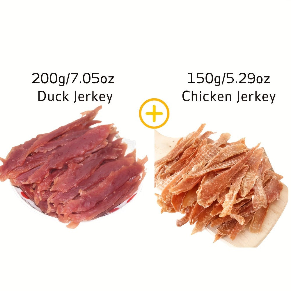 Dog Jerky Treats 400g Mixed Flavor Pack | Chicken & Duck Jerky, High Protein Low Fat, Long Lasting Chews, Digestible Training Reward Snacks for Small Medium - product image 4