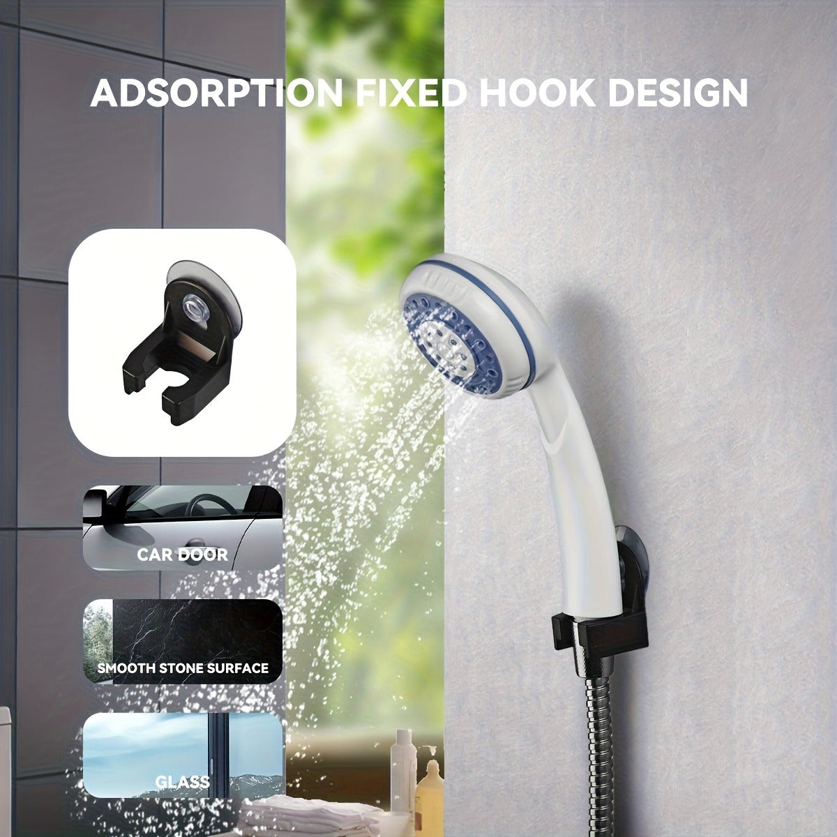 Portable Outdoor Shower with Light 2-in-1 – Camping, Hiking, Pet Bathing & Car Cleaning Shower Pump – 2000mAh Rechargeable, Power Display, Spray Nozzle, Hose - product image 6