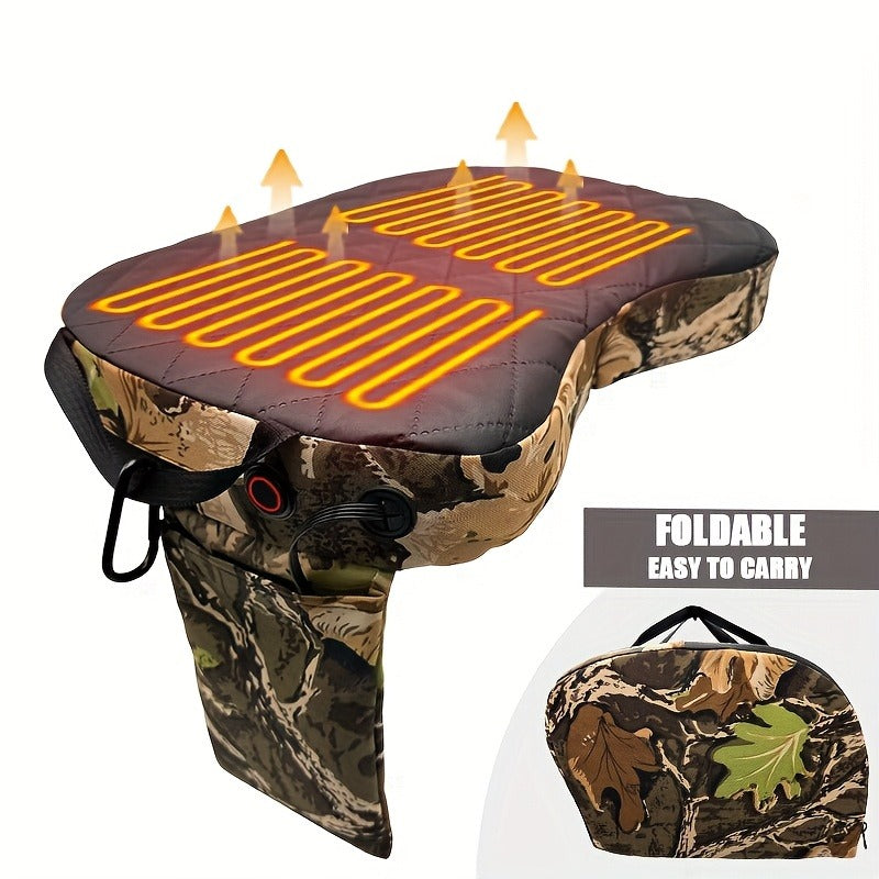 Heated Hunting Seat Foldable Camouflage – Carry-along Heated Cushion for Tree Stand, Ice Fishing & Outdoor Camping, Stays Warm in Cold Weather, Featherlight - product image 3