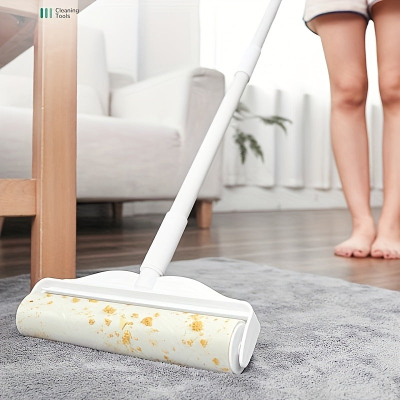 Reusable Sticky Roller for Sofa, Carpet, Clothes, Floor & Furniture, Tear-Off Design, White – Lint Roller with 49-Inch Extendable Handle for Pet Hair Removal - product image 6