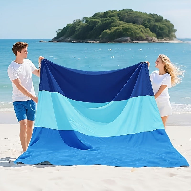 Sandproof Beach Blanket Oversized 55"x78" | Featherlight Waterproof Large Mat for Adults, Travel Camping Hiking Picnic Outdoor Beach Towel