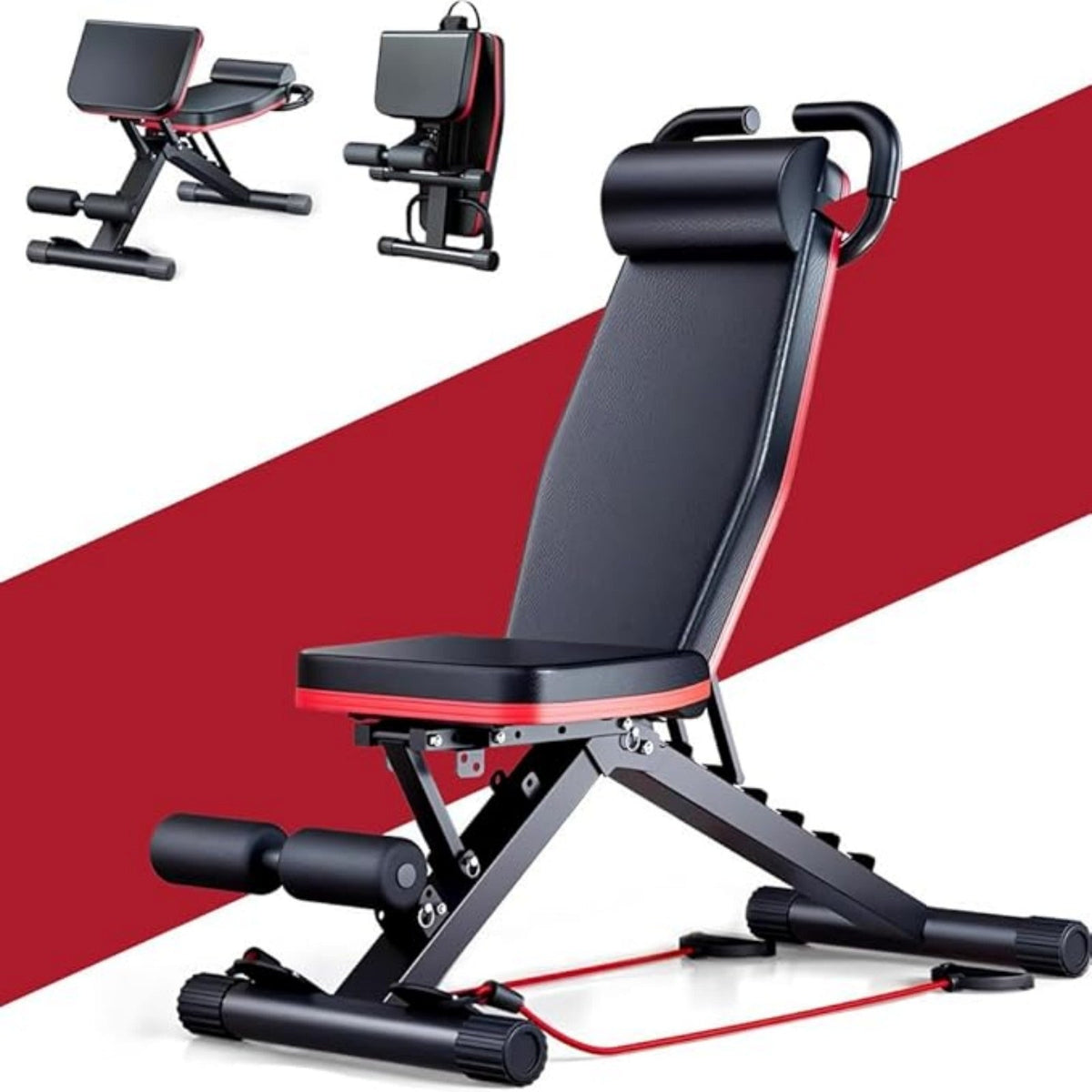Foldable 14-in-1 Home Gym Dumbbell Bench, 1000 lbs Capacity, Roman Chair with Thick Cushion & Headrest – Adjustable Weight Bench - product image 4