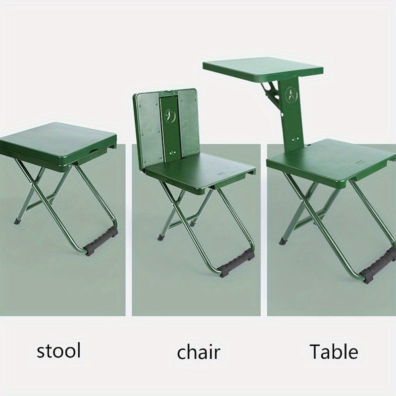 Carry-along Folding Camping Chair with Backrest – Featherlight Stainless Steel Frame, 150kg Load Capacity, Compact Outdoor Chair for Hunting, Fishing, Hiking & Travel, Optional Storage Bag Included