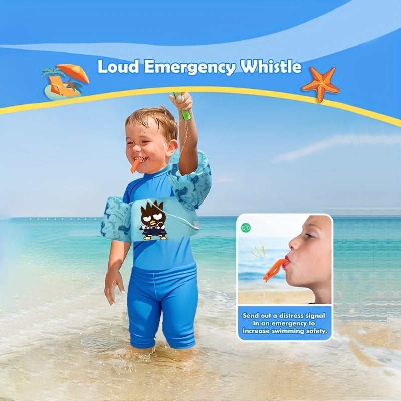Kids Adjustable Swim Vest for Toddlers Ages 1-9 | Lightweight Floating Jacket, Cute Blue Cartoon Pattern, Patented Safety Design for Boys Girls Pool Beach - product image 3