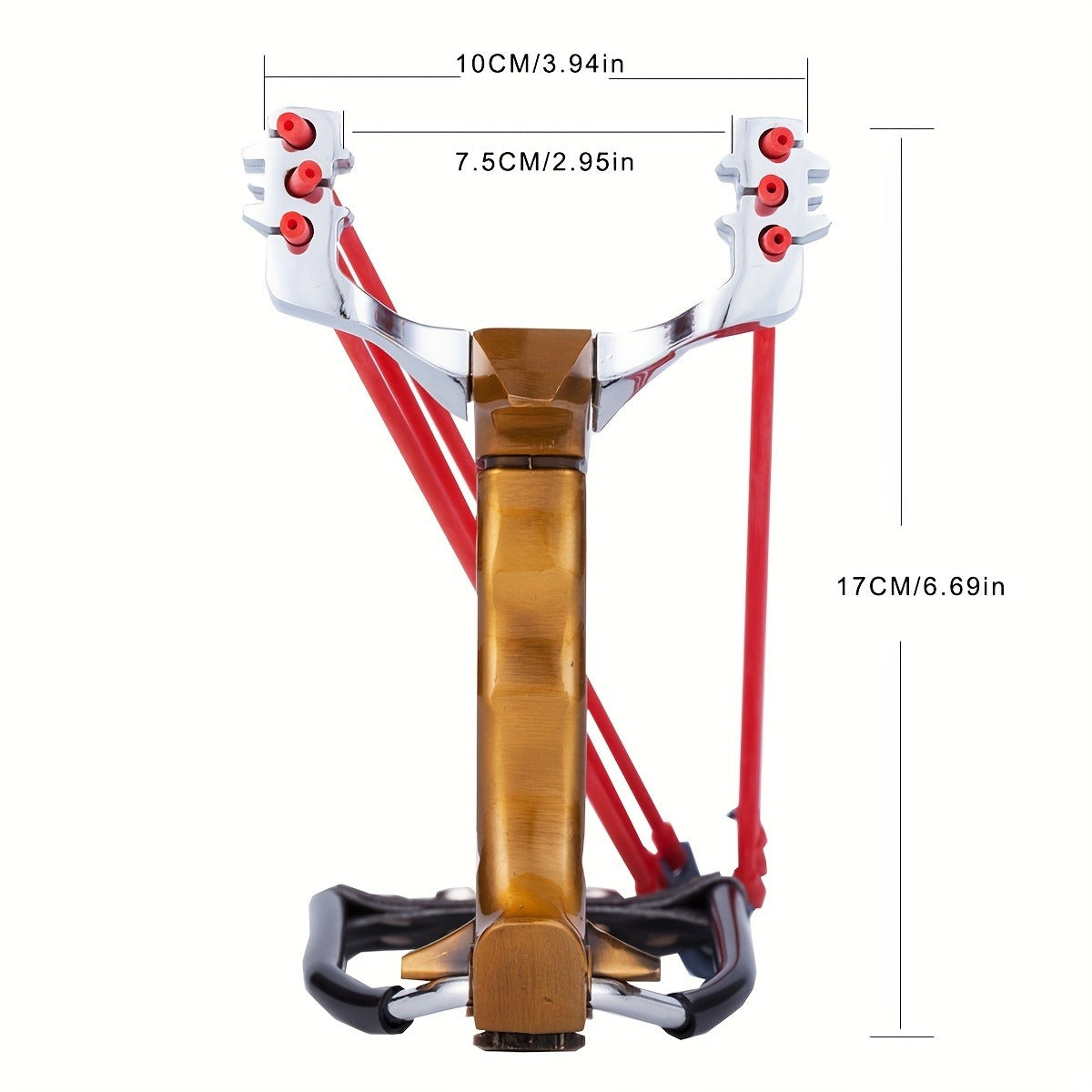 High-performance Hunting Catapult with Rubber Bands & Clay Balls | Heavy Duty Metal Slingshot with Wrist Brace - product image 3