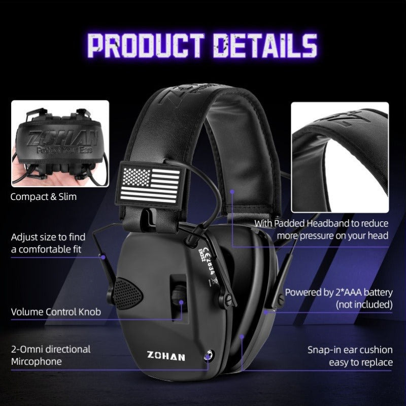 Sound Amplification | Electronic Shooting Earmuffs NRR 23dB - product image 5