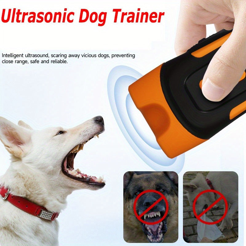 Adjustable Anti-Barking Trainer, Carry-along Indoor Outdoor Dog Behavior Corrector – Ultrasonic Dog Bark Control Device with LED Flashlight - product image