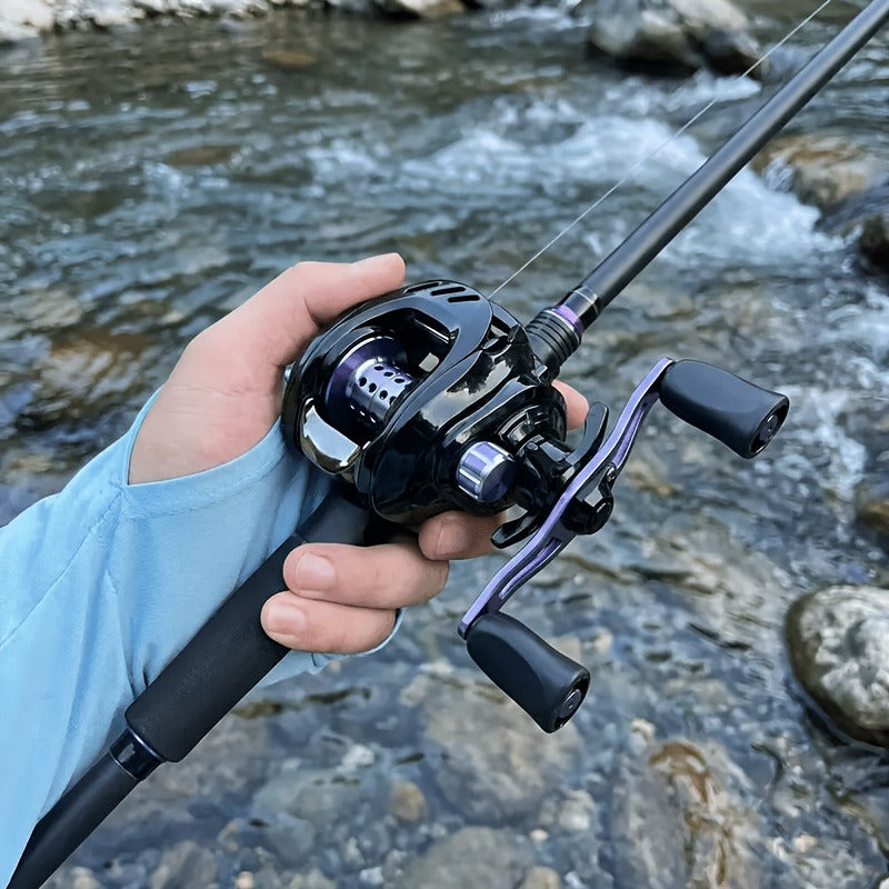 Baitcasting Reel 7.2:1 High-Speed Gear Ratio | 5+1 Ball Bearings 17.64LB Max Drag | Lightweight Freshwater Saltwater Bass Fishing Reel | Left & Right Hand - product image 7