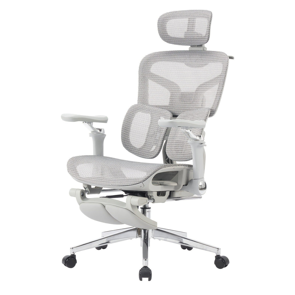 Ergonomic Office Chair with Footrest & 6D Armrests | High Back Lumbar Support Swivel Desk Chair for Home Office