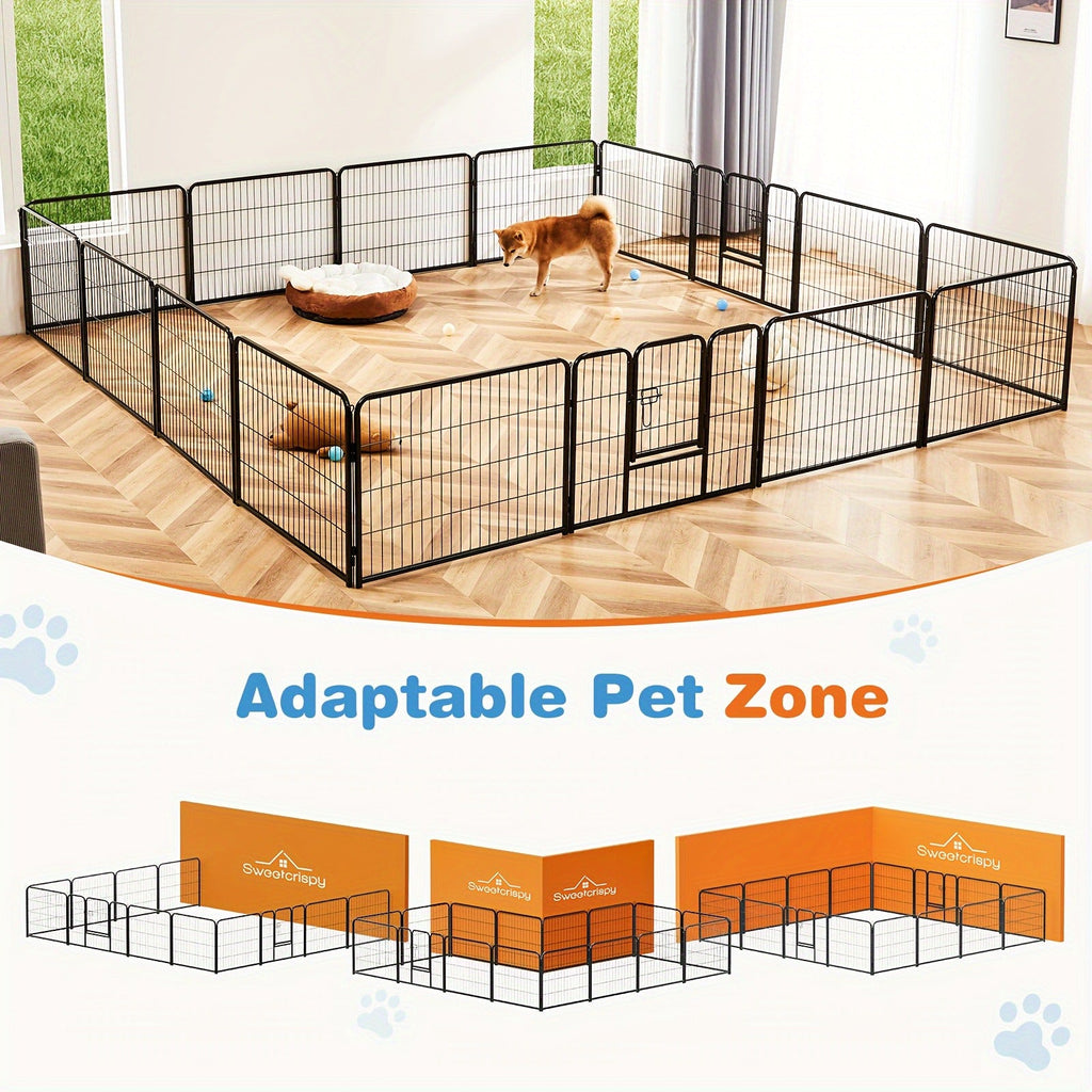 24 32 40 Inch Height Options for Small Medium Large Dogs & Puppies Sturdy Portable Enclosure – Pet Playpen Exercise Pen for Dogs 8 or 16 Panel Modular Indoor - product image 10