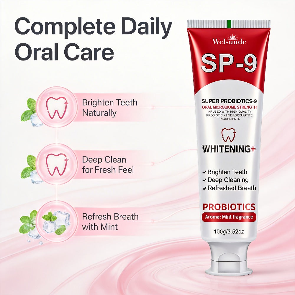 Probiotic Toothpaste with Hydroxyapatite – Super Probiotics-9 European Formula, Deep Cleaning & Gum Care, Mint Fresh Breath, Teeth Brightening Oral Care Gift for Women & Men, 100g - product image 7