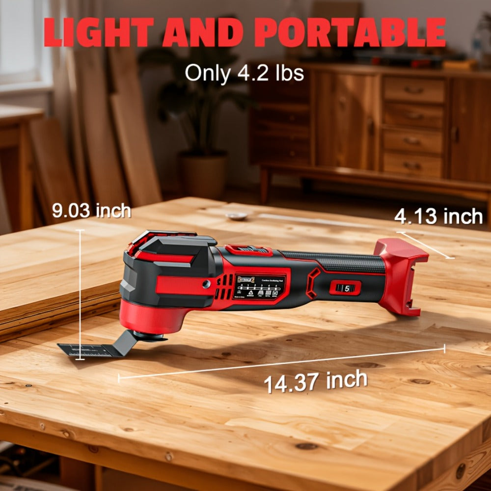 Oscillating Multi Tool Brushless Cordless Compatible with DeWalt 20V / 18V Battery – 21000 OPM Variable Speed, 4.5° Oscillating Angle, Anti-Vibration, Wood Cutting Blades & Sanding - product image 13