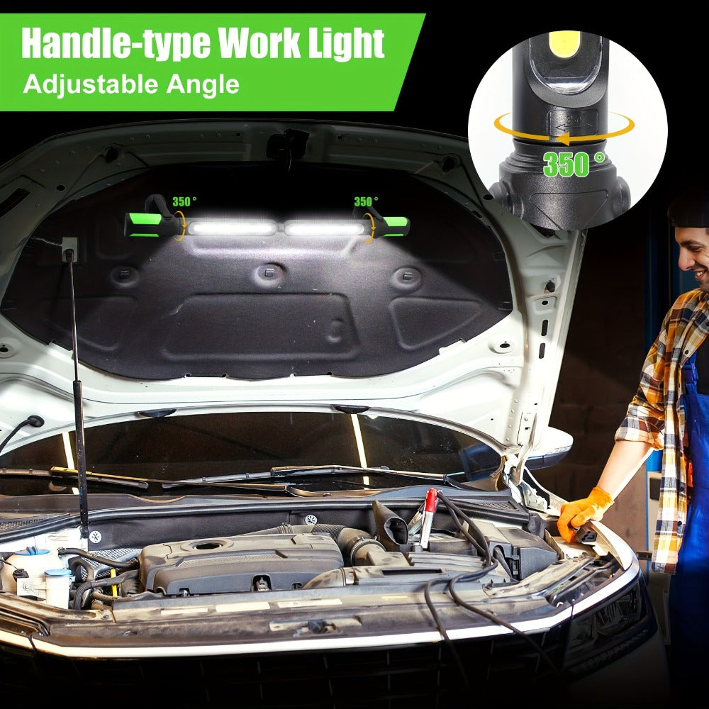 LED Work Light Rechargeable Cordless with Magnetic Base & Hook – Portable Mechanic Floodlight, Adjustable Brightness, Motion Sensor Control, Waterproof for Car Repair, Workshop, Ga - product image 13