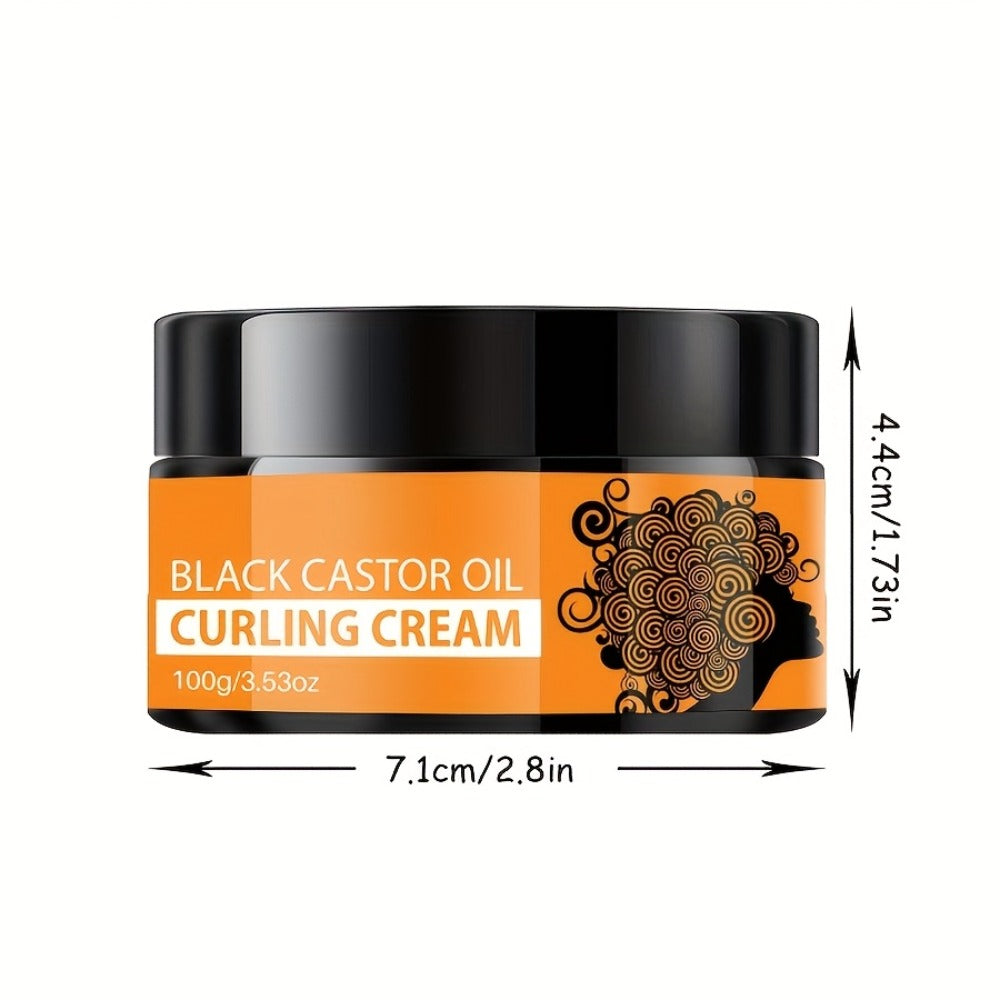 Castor Oil Curl Defining Cream 2-Pack — Deep Moisture Repair Curl Styler with Rosemary & Coconut Oil, Frizz Control, Elastin Boost for Wavy Curly Coarse Hair, Holiday Gift Set - product image 5
