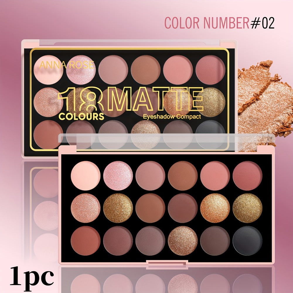 Eyeshadow Palette 18 Colors Matte Shimmer Waterproof – Sweatproof Long-Lasting Blendable Pigmented Eye Makeup for Everyday Glam Wedding Party, Professional Eye Shadow for Women & B - product image 5