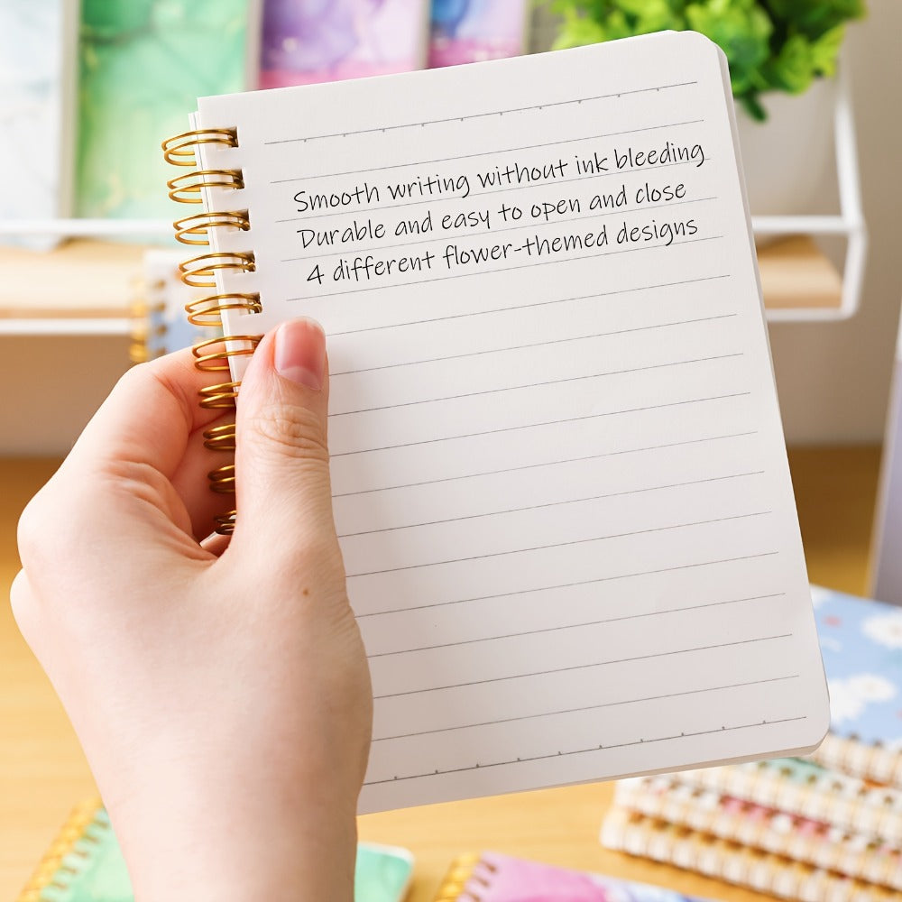 A6 Spiral Notebooks 8 Pack - Floral Design College Ruled Journals with Tear-Off Pages | Portable Memo Pads for Students & Office | Gift Set - product image 2