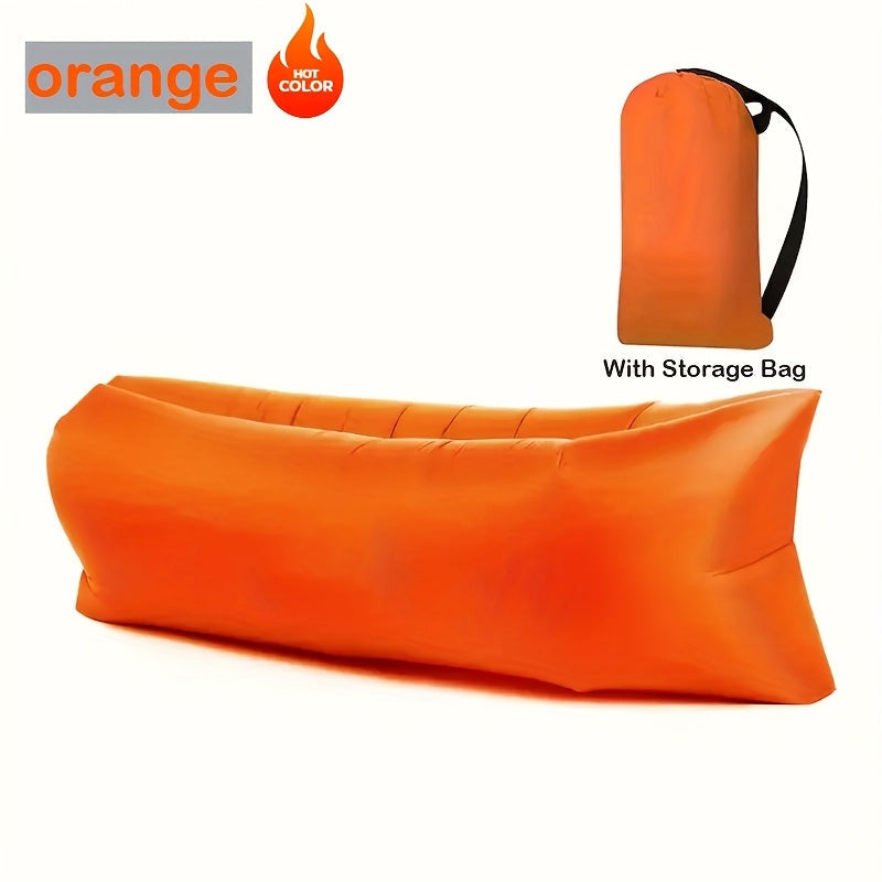 Inflatable Air Sofa Outdoor Camping Lounger 440LB Heavy Duty Quick Inflate Portable Lazy Bag Sofa Bed with Carry Bag Featherlight Space-saving for Beach Hiking Music Festival Travel 6 Colors
