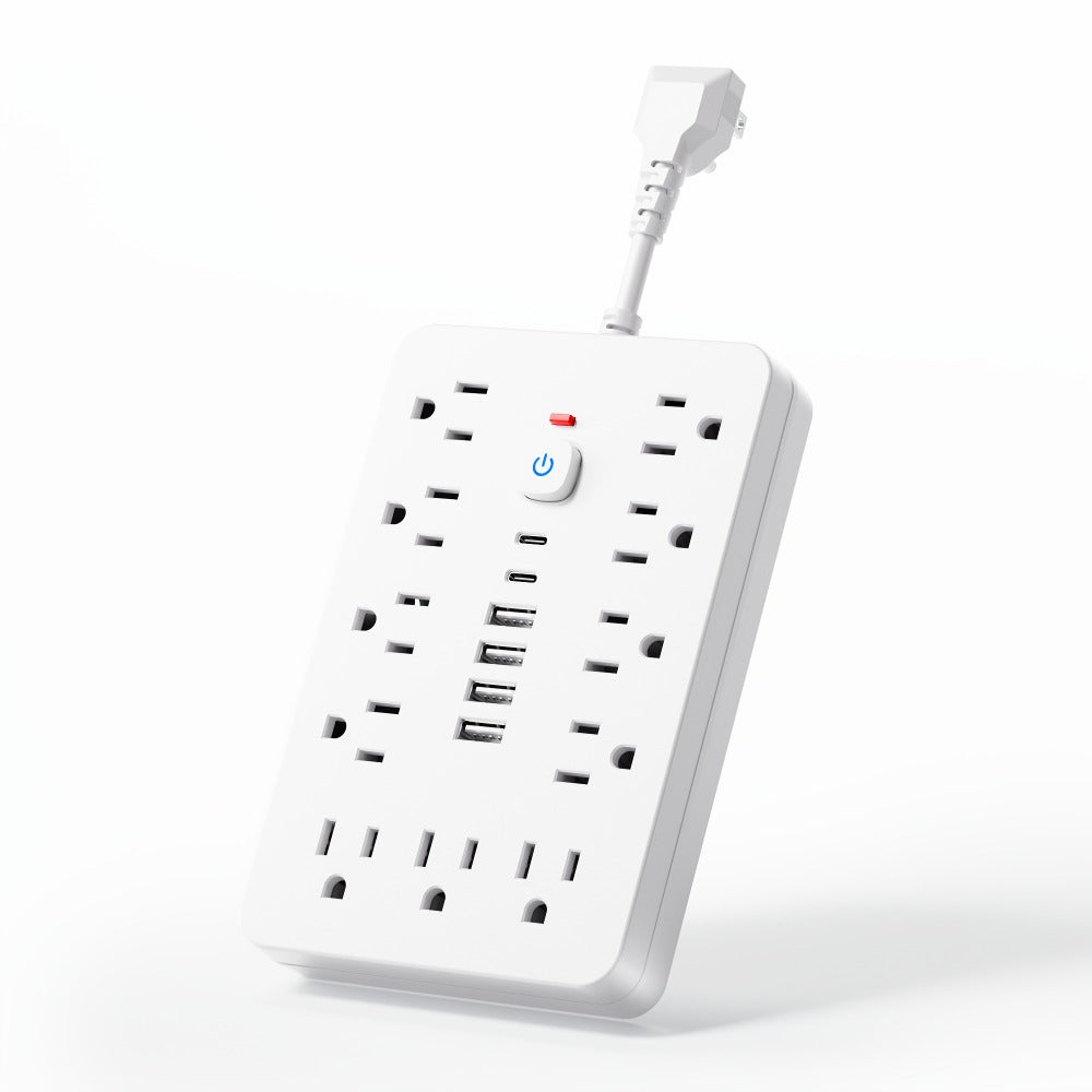Extension Cord Power Strip with USB Ports 11 AC Outlets 4 USB-A 2 USB-C Surge Protector Overload Protection Short Cord 5FT 10FT for Home Office Study School Desk Charging Station W - product image 3