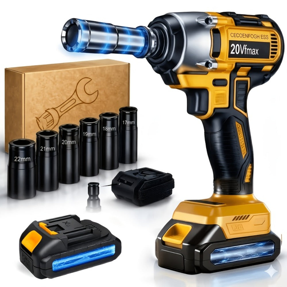 Cordless Impact Wrench 1/2 Inch Brushless – 450N.m 259Ft-lbs High Torque Impact Gun, 3300RPM Variable Speed, 12 Sockets, Fast Charger & Dual Battery Options for Auto Repair & Home  - product image 7