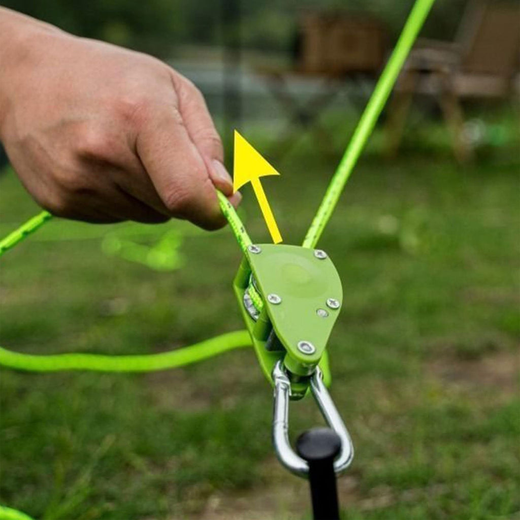 Reflective Camping Rope 4pcs 4M Adjustable Nylon Tent Guy Lines Windproof Ratchet Pulley for Tent Canopy Gazebo Tarp Outdoor - product image 3