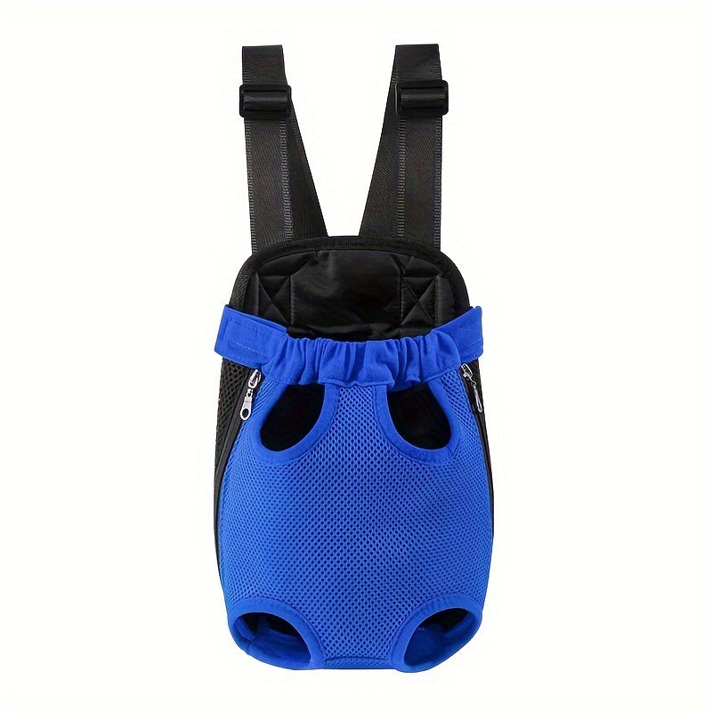 Breathable Mesh Front Chest Bag for Small Pets, Adjustable Portable Dual Carrier for Outdoor Travel Hiking, 5 Colors S/M/L/XL Sizes – Double Pet Carrier Backpack for Two Cats & Dogs