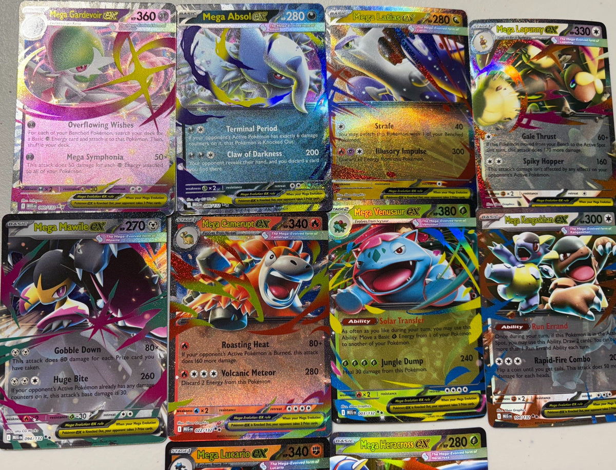 All Mega EX Guaranteed, Authentic Holographic TCG Cards Assorted Sets, Best Collector Gift for Kids Teens Adults Fans Birthdays Holidays | MEGA EX Card Lot - product image 2